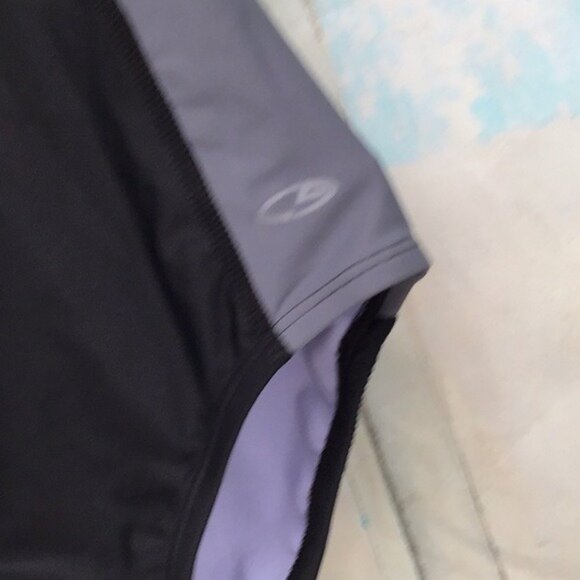 C9 By Champion Womens XS (0-2) One-Piece Active Swimsuit Black/Grey - Picture 2 of 5